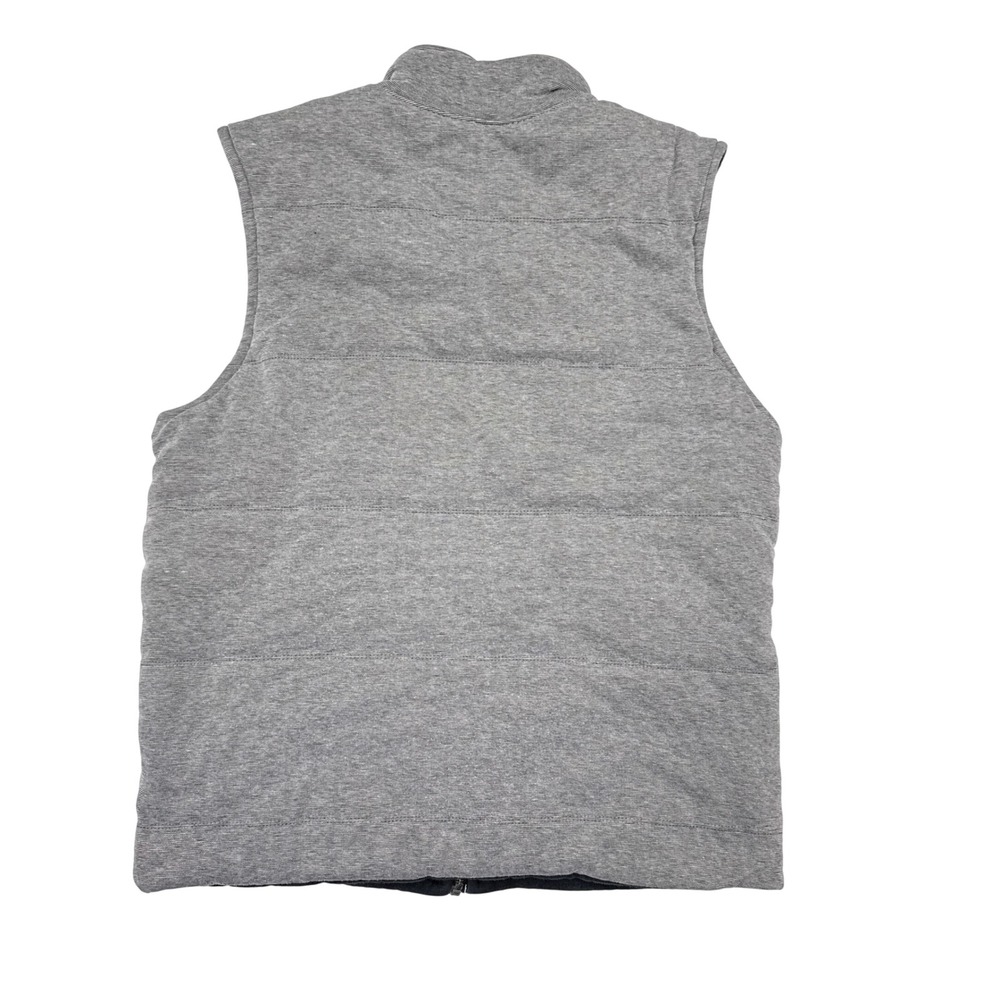 Banana Republic Reversible Vest Mens Size Medium Black / Gray Full Zip Casual - Picture 4 of 8